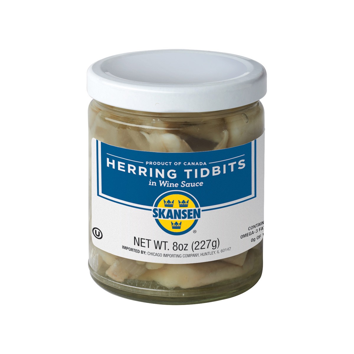 Skansen® Herring Tidbits in Wine Sauce Jar Lars Own